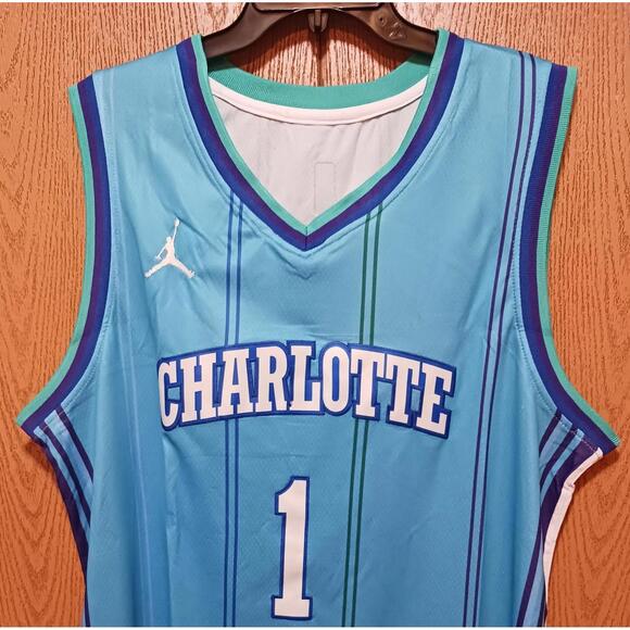 LaMelo Ball (Charlotte)-(Blue)-(Jersey)-(New Condition)-$100 - Picture 3 of 9